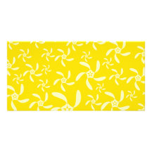 Summer Floral Design. Sunny Yellow. Custom Photo Card