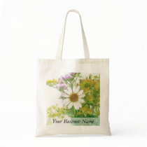 Summer Flowers Bouquet Canvas Bag