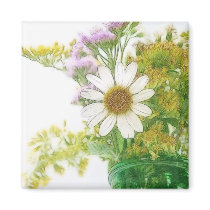 Summer Flowers Bouquet Fridge Magnet