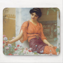 Summer Flowers by John William Godward Mouse Pad