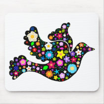Summer Flowers Dove Mousepad