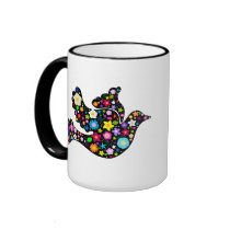 Summer Flowers Dove Mugs