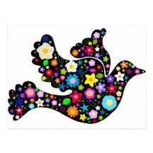 Summer Flowers Dove Postcards