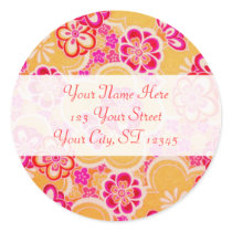 Summer Flowers Envelope Seal stickers