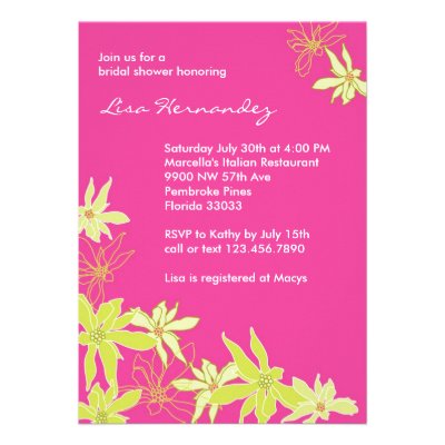 Summer Flowers Invite