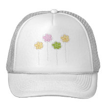 Summer Flowers Mesh Hat