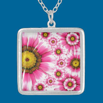 summer flowers pretty girly pink floral necklace necklaces