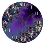 Summer Fractal Blues Collection Clock