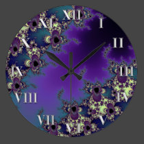 Summer Fractal Blues Collection Clock wall clocks