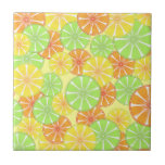 Summer Fresh Citrus Fruit Pattern Ceramic Tile