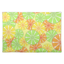 Summer Fresh Citrus Fruit Pattern Place Mat