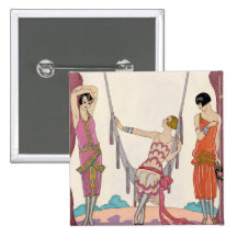 Summer, from 'Gazette du Bon Ton', 1925 Pinback Button