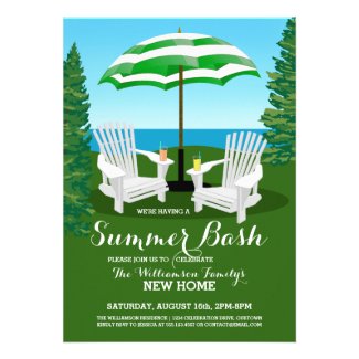 Summer Fun Celebration Party Invitations Personalized Invites