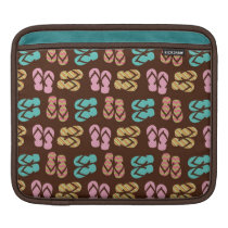 Summer fun dark flip flop sandal slippers pattern ipad sleeves