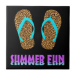 Summer Fun Flip Flop - Leopard Ceramic Tiles