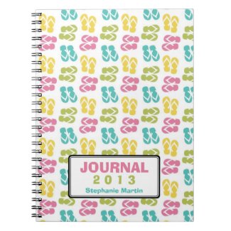 Summer fun flip flop sandal custom year journal