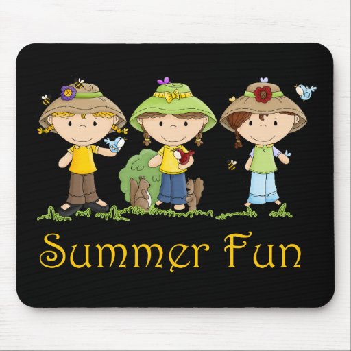 Summer Fun Girls Mouse Pad