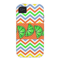 Summer Fun Limes Chevron Polka Dot Novelty Gifts Case-Mate iPhone 4 Case