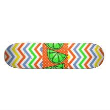 Summer Fun Limes Chevron Polka Dot Novelty Gifts Skateboards