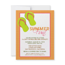 Summer Fun Picnic/BBQ Invitation (orange)
