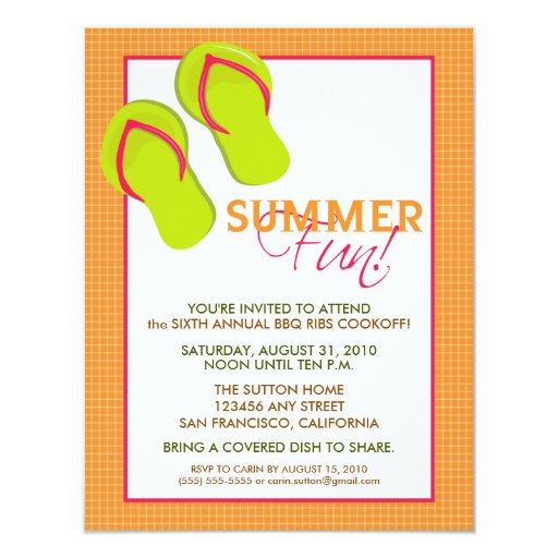 summer picnic invitations