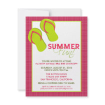 Summer Fun Picnic/BBQ Invitation (pink)