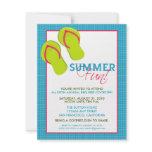 Summer Fun Picnic/BBQ Invitation (pink/aqua)