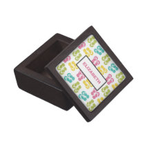 Summer fun pink flip flop sandal pattern custom premium gift boxes