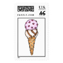 Summer Fun Pink Ice Cream Cone postage by Musicat Summer Fun Pink Ice Cream Cone postage