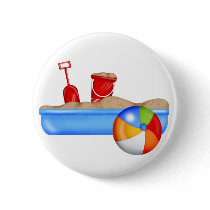 Summer Fun Sand box Beach Ball Pins