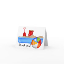 Summer Fun Sand box Beach Ball Greeting Card