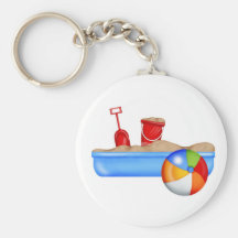 Summer Fun Sand box Beach Ball Keychain