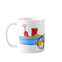 Summer Fun Sand box Beach Ball Coffee Mug