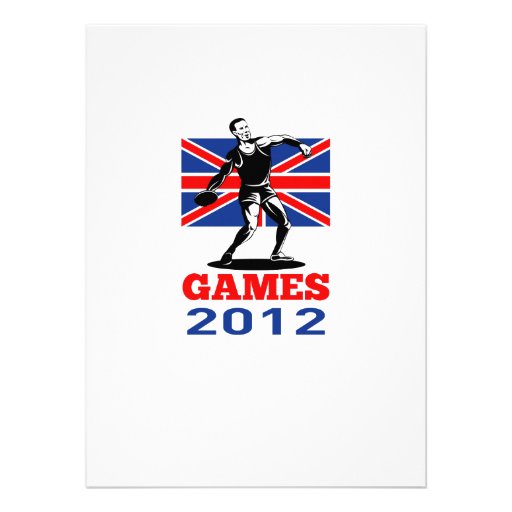 Summer Games 2012 Discus Throw Personalized Invitation