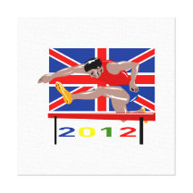 Summer Games 2012 Track and Field Hurdles Gallery Wrap Canvas