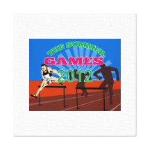 Summer Games 2012 Track and Field Hurdles Canvas Print