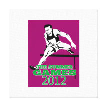 Summer Games 2012 Track and Field Hurdles Gallery Wrapped Canvas