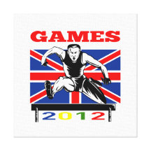 Summer Games 2012 Track and Field Hurdles Stretched Canvas Prints
