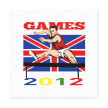 Summer Games 2012 Track and Field Hurdles Canvas Print