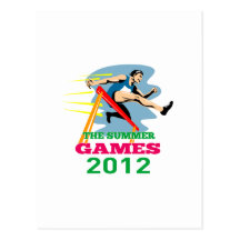 Summer Games 2012 Track and Field Hurdles Post Cards