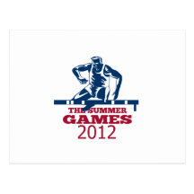 Summer Games 2012 Track and Field Hurdles Post Card