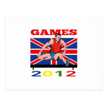 Summer Games 2012 Track and Field Hurdles Post Cards