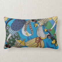 SUMMER GARDEN / BEAUTY FASHION COSTUME DESIGNER THROW PILLOW