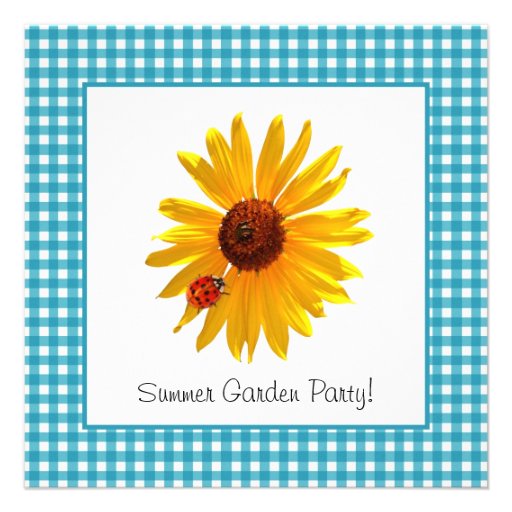 Summer Garden Party Sunflower Picnic Invite
