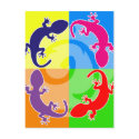 Summer gecko pop postcards