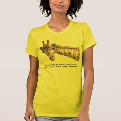 Summer Giraffe Watercolor Perception Quote Shirts