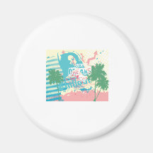 summer girl fridge magnet