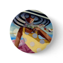 Summer Girl III Pinback Buttons