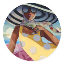 Summer Girl III Round Sticker