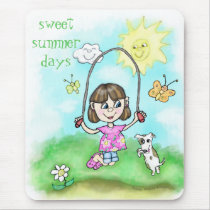 Summer Girl Mouse Pad mousepads